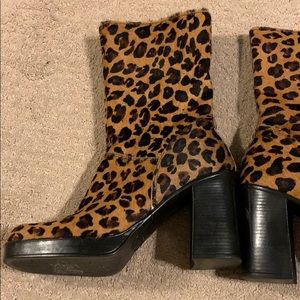 Steve Madden cheetah (furry) boots